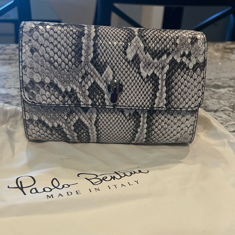 Mini Croc Leather Crossbody/Clutch